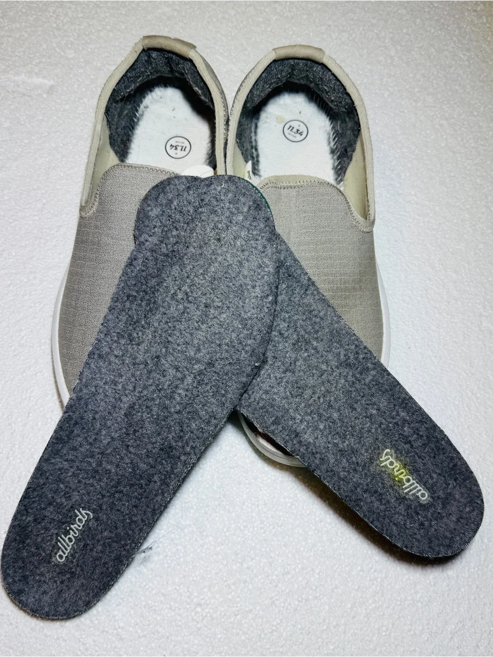 Allbirds Women's Wool Lounger Pewter Grey (Blizzard) Removable Sole Size US 8